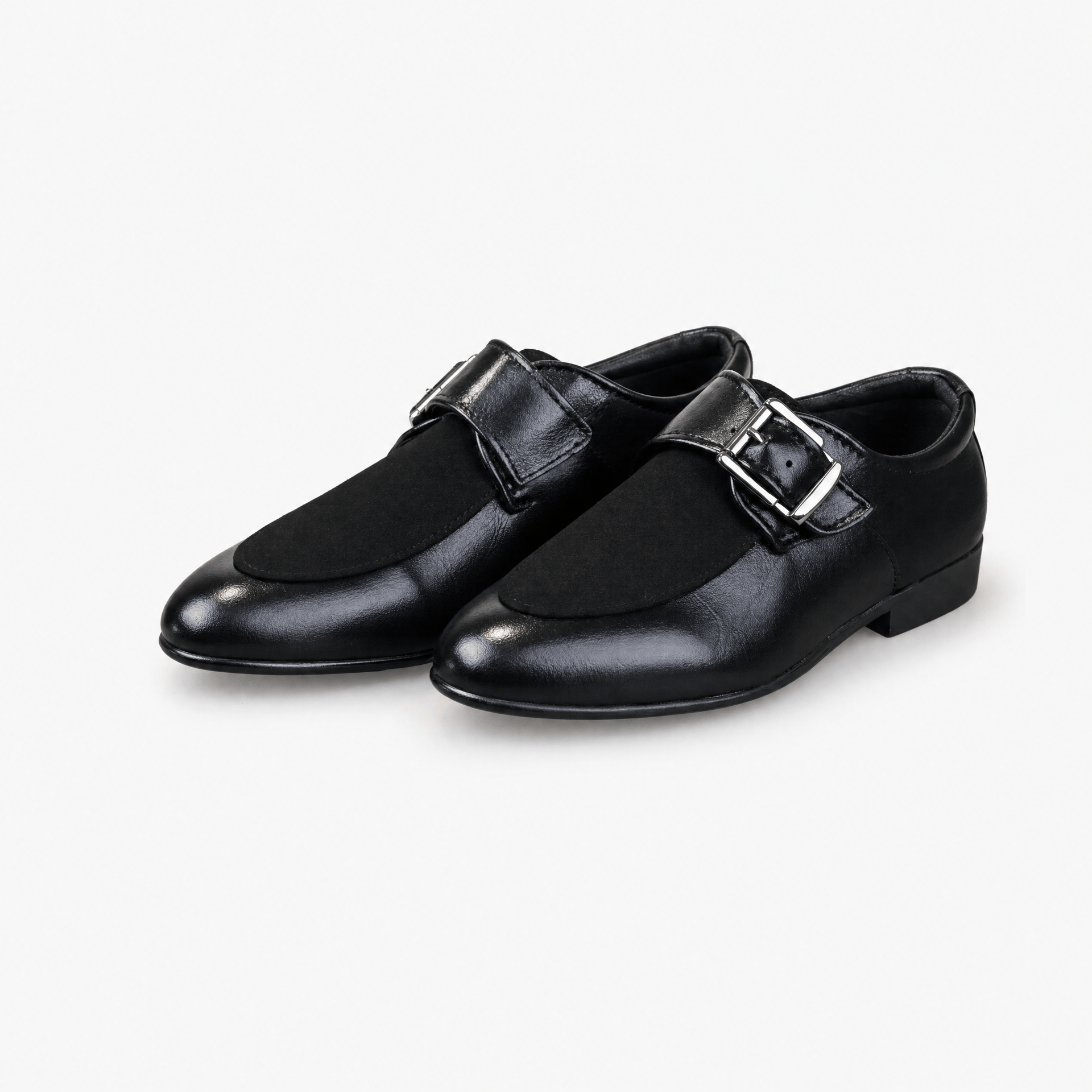Gentry Morris Black Buckle Patent Loafers Boys
