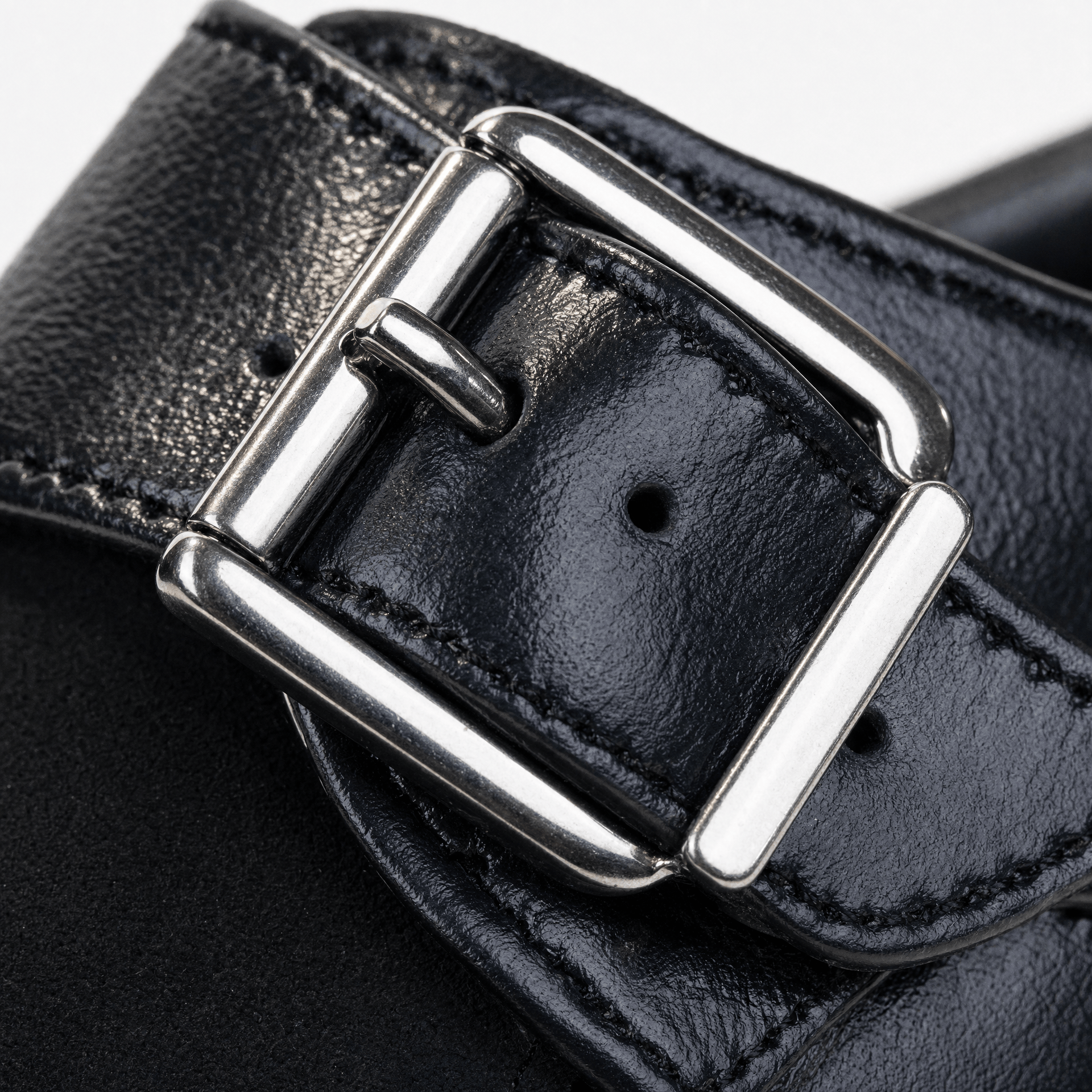 Gentry Morris Black Buckle Patent Loafers Boys