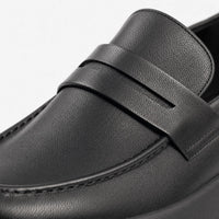 Gentry Morris Black Chunky Loafers Flat Sole