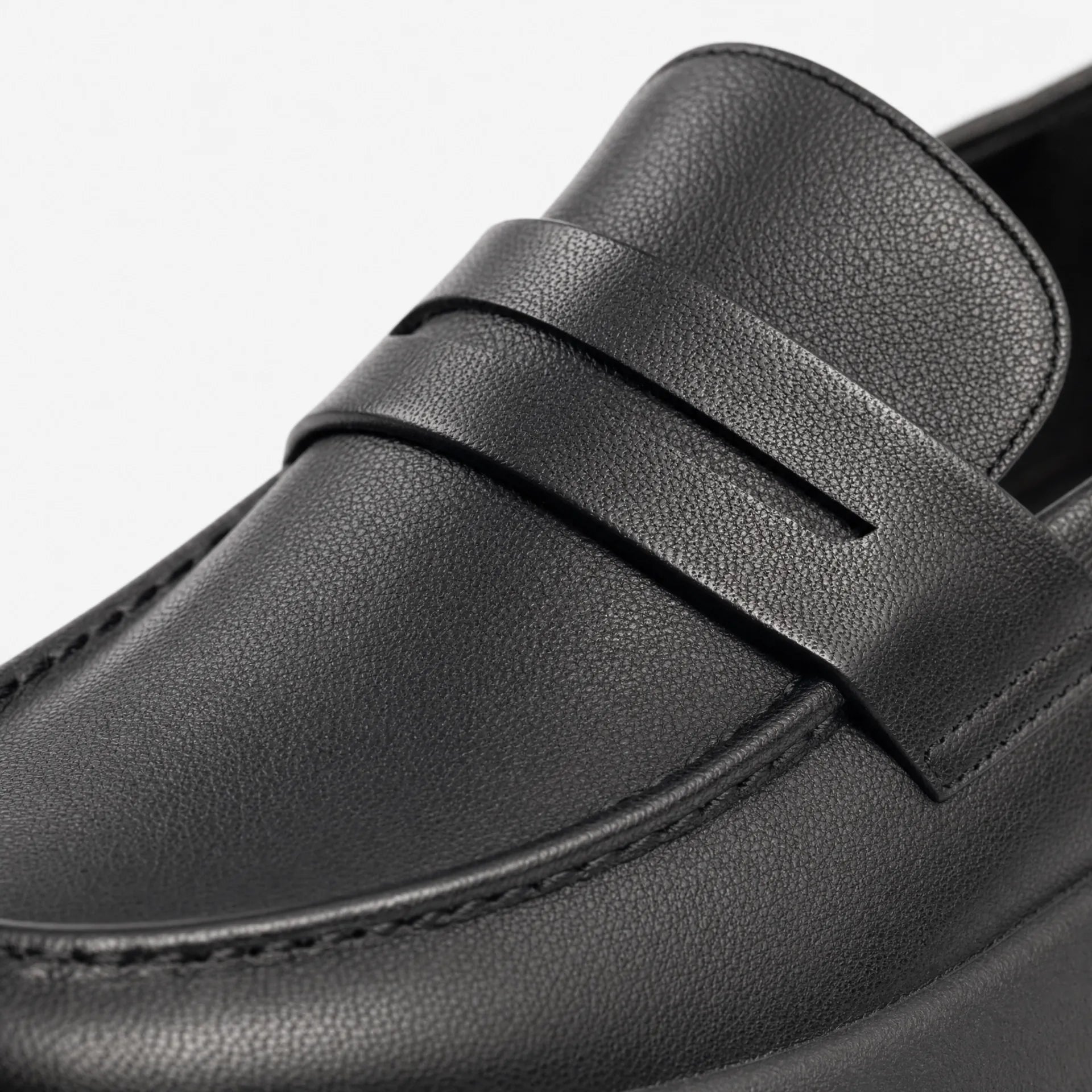 Gentry Morris Black Chunky Loafers Flat Sole