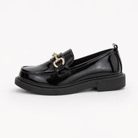 Gentry Morris Black Chunky Loafers Kids Chain