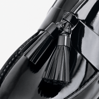 Gentry Morris Black Chunky Loafers Tassel Chain
