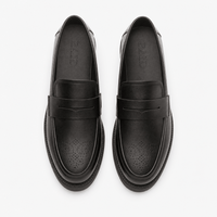 Gentry Morris Black Chunky Penny Loafers Brogue