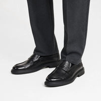 Gentry Morris Black Chunky Penny Loafers Mens