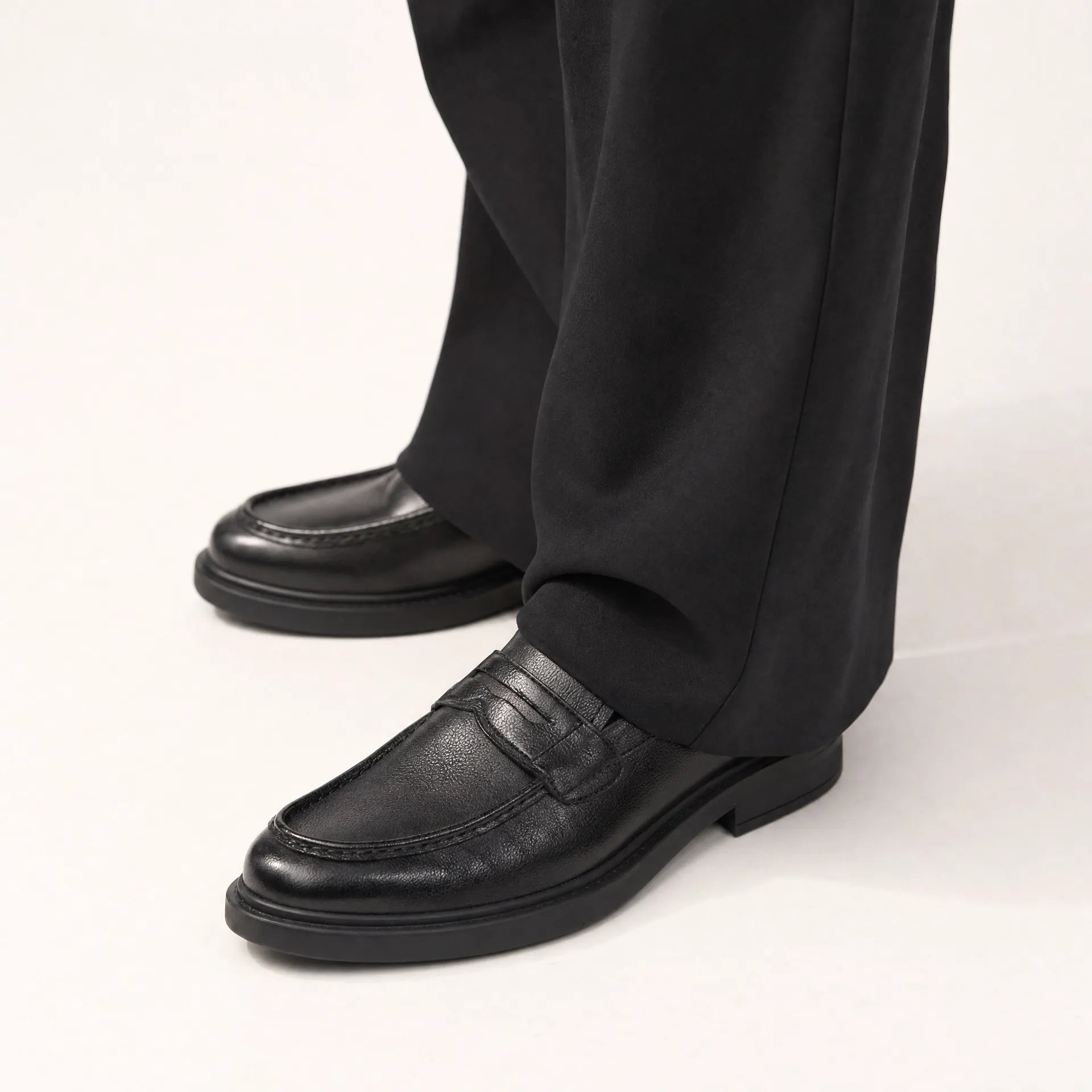 Gentry Morris Black Chunky Penny Loafers Mens