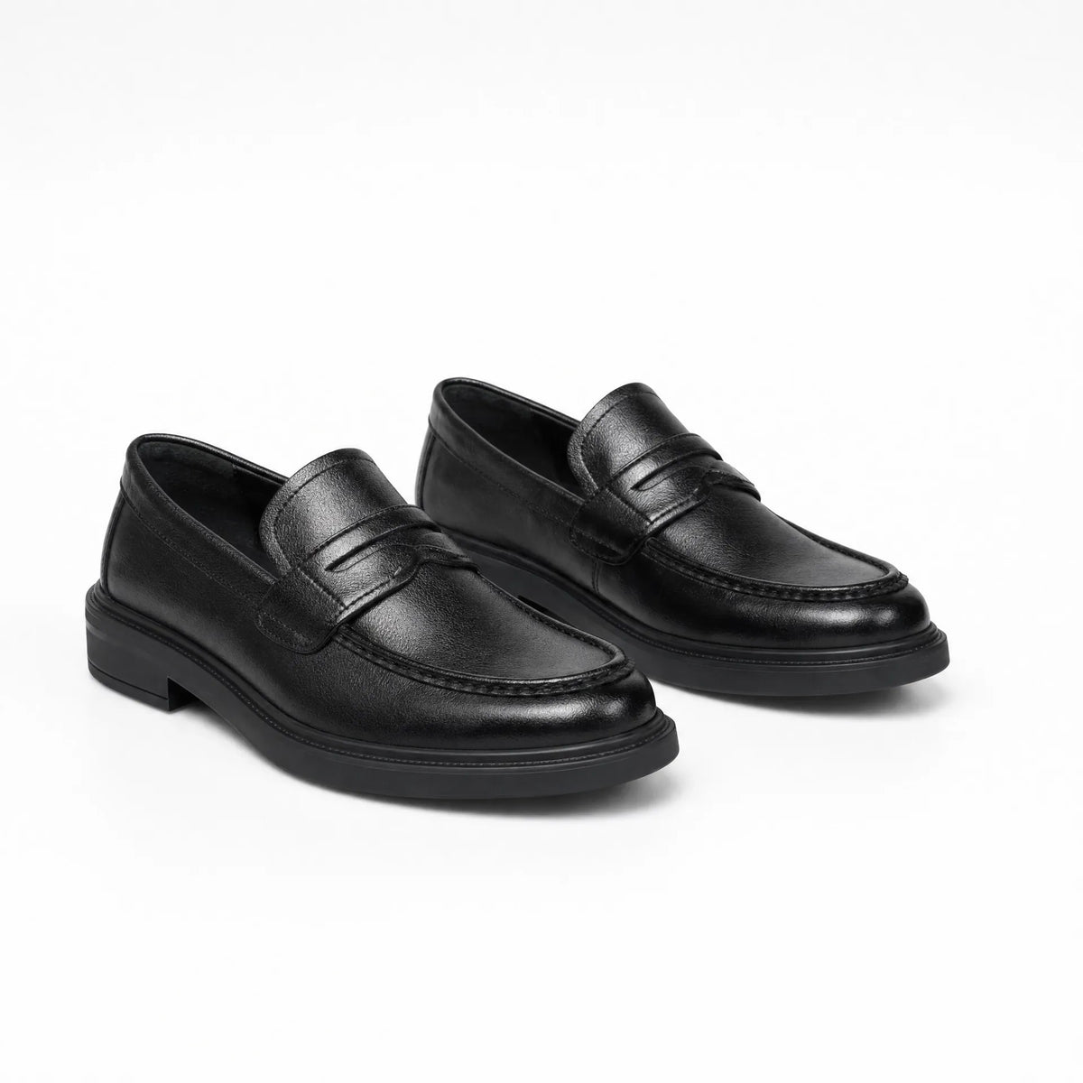 Gentry Morris Black Chunky Penny Loafers Mens