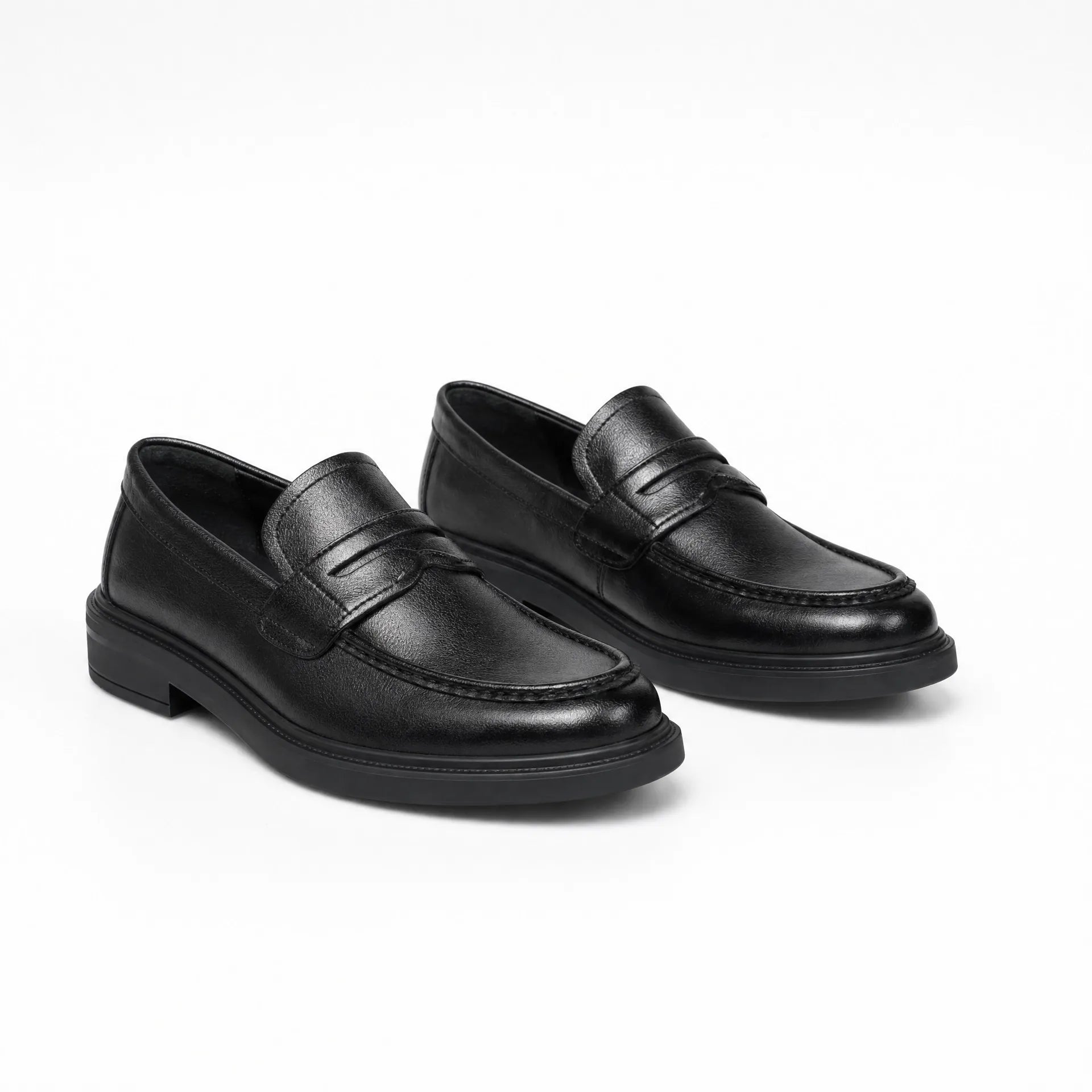 Gentry Morris Black Chunky Penny Loafers Mens