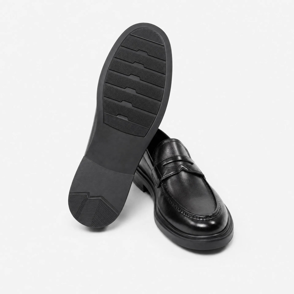 Gentry Morris Black Chunky Penny Loafers Mens