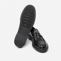 Gentry Morris Black Chunky Penny Loafers Mens