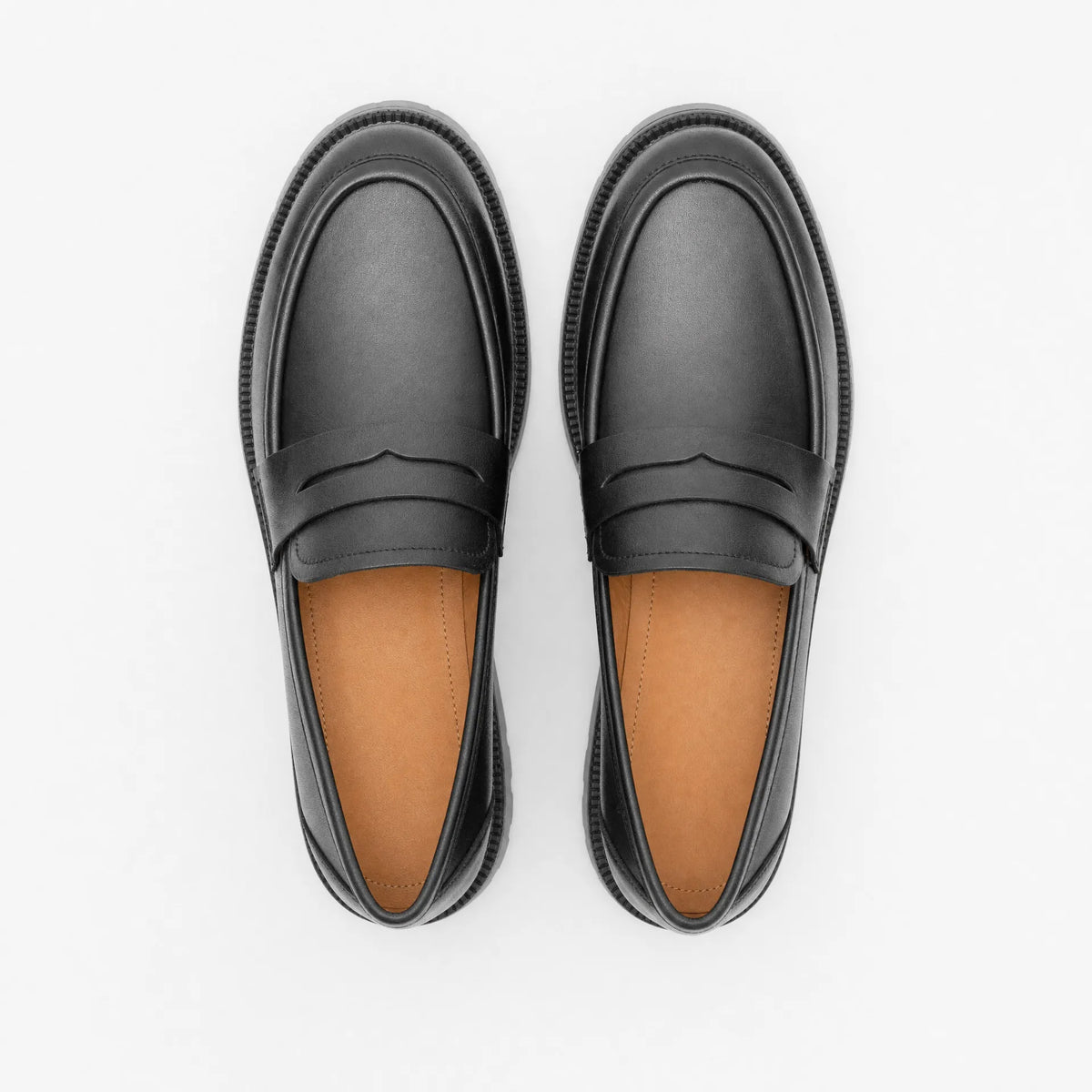 Gentry Morris Black Chunky Platform Loafers