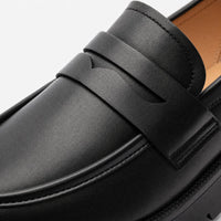 Gentry Morris Black Chunky Platform Loafers