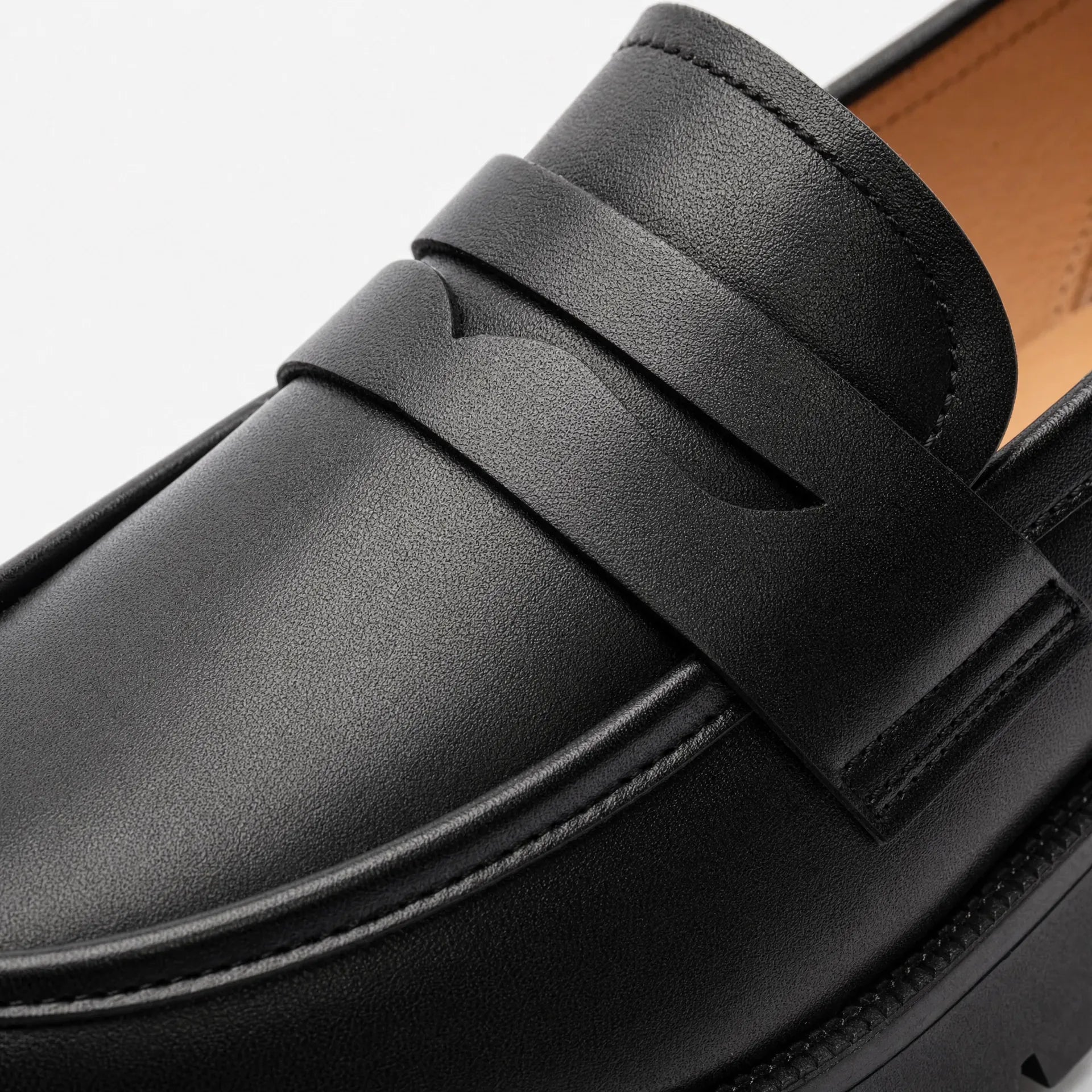 Gentry Morris Black Chunky Platform Loafers