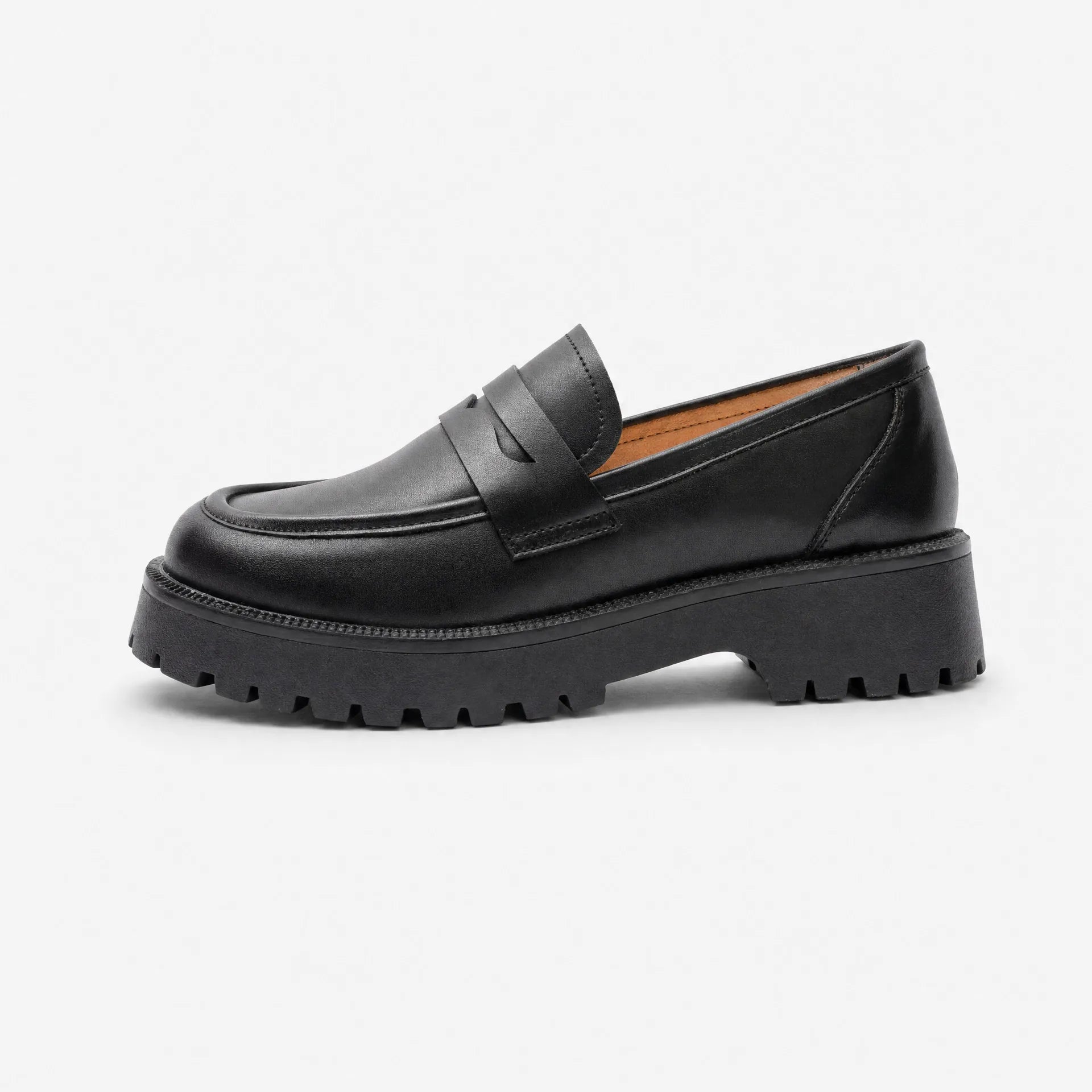Gentry Morris Black Chunky Platform Loafers