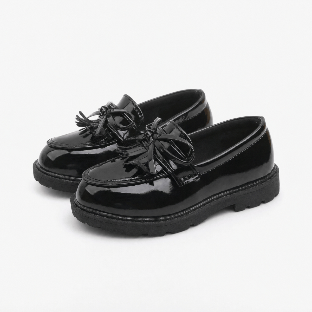 Gentry Morris Black Chunky Tassel Loafers