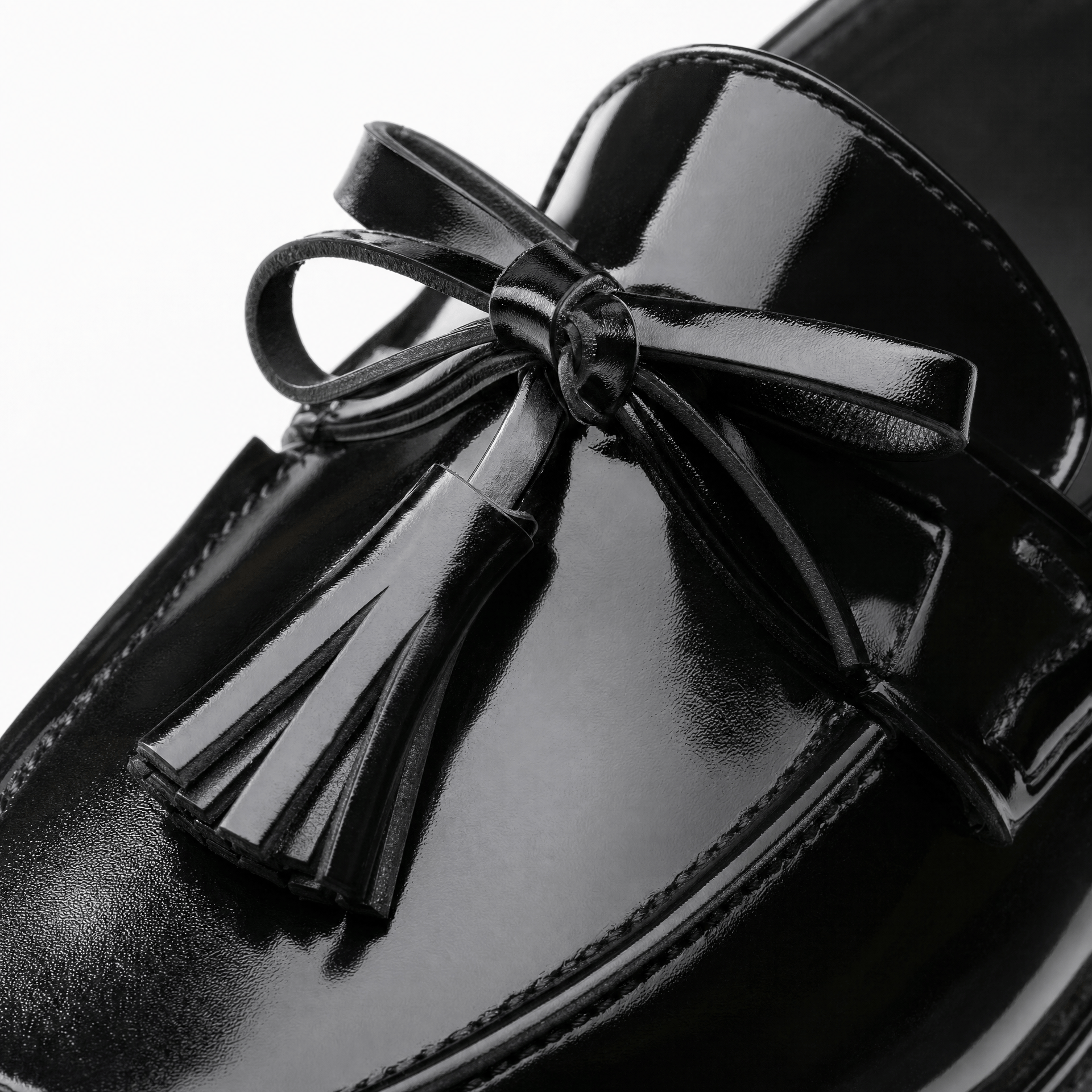 Gentry Morris Black Chunky Tassel Loafers