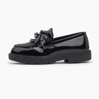 Gentry Morris Black Chunky Tassel Loafers