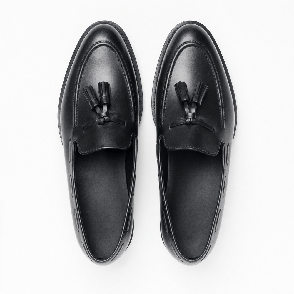 Gentry Morris Black Patent Tassel Loafers Formal