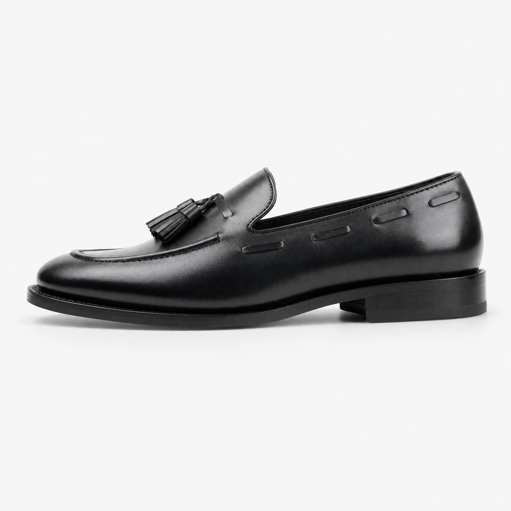 Gentry Morris Black Patent Tassel Loafers Formal