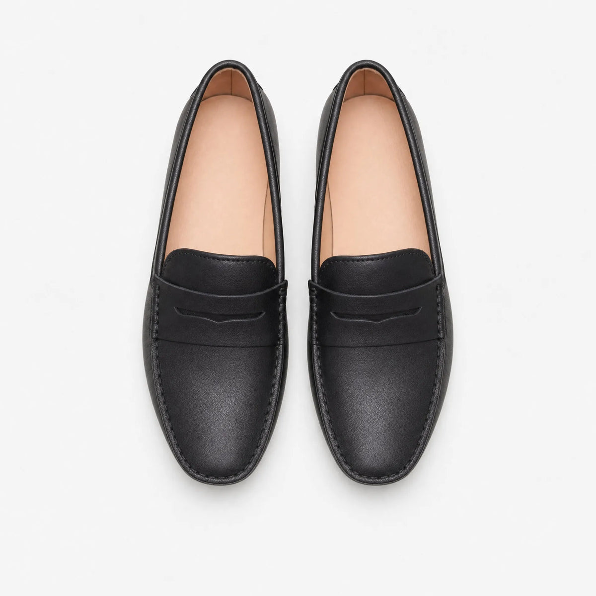Gentry Morris Black Penny Loafers Flat Style