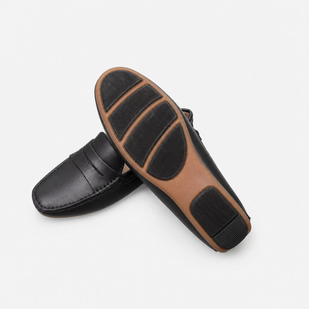 Gentry Morris Black Penny Loafers Flat Style