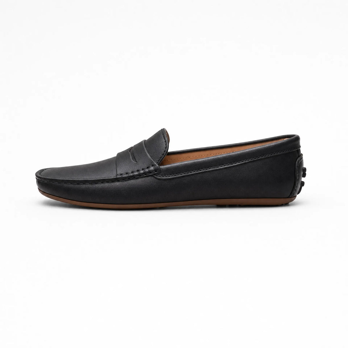 Gentry Morris Black Penny Loafers Flat Style
