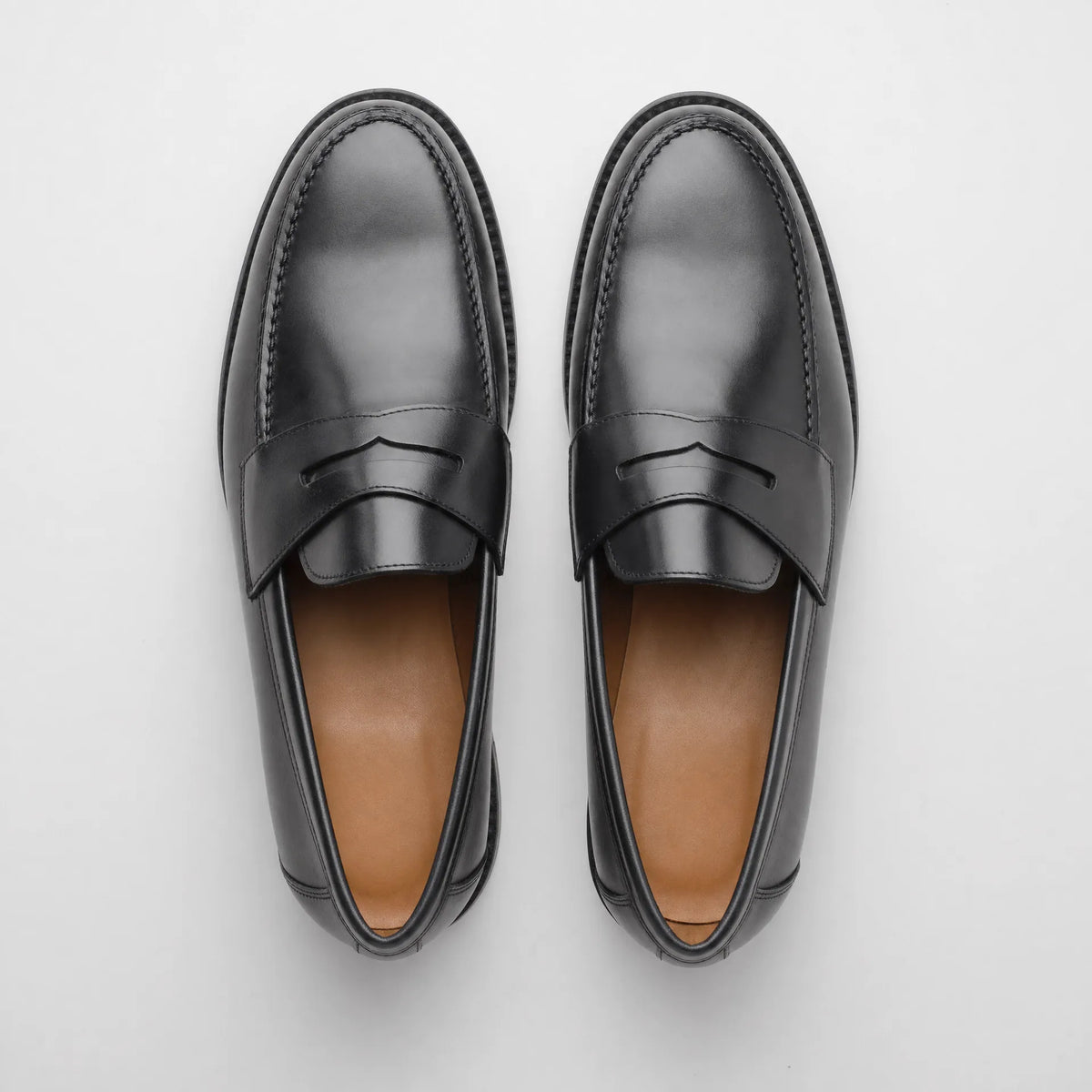 Gentry Morris Black Penny Loafers Polished Formal