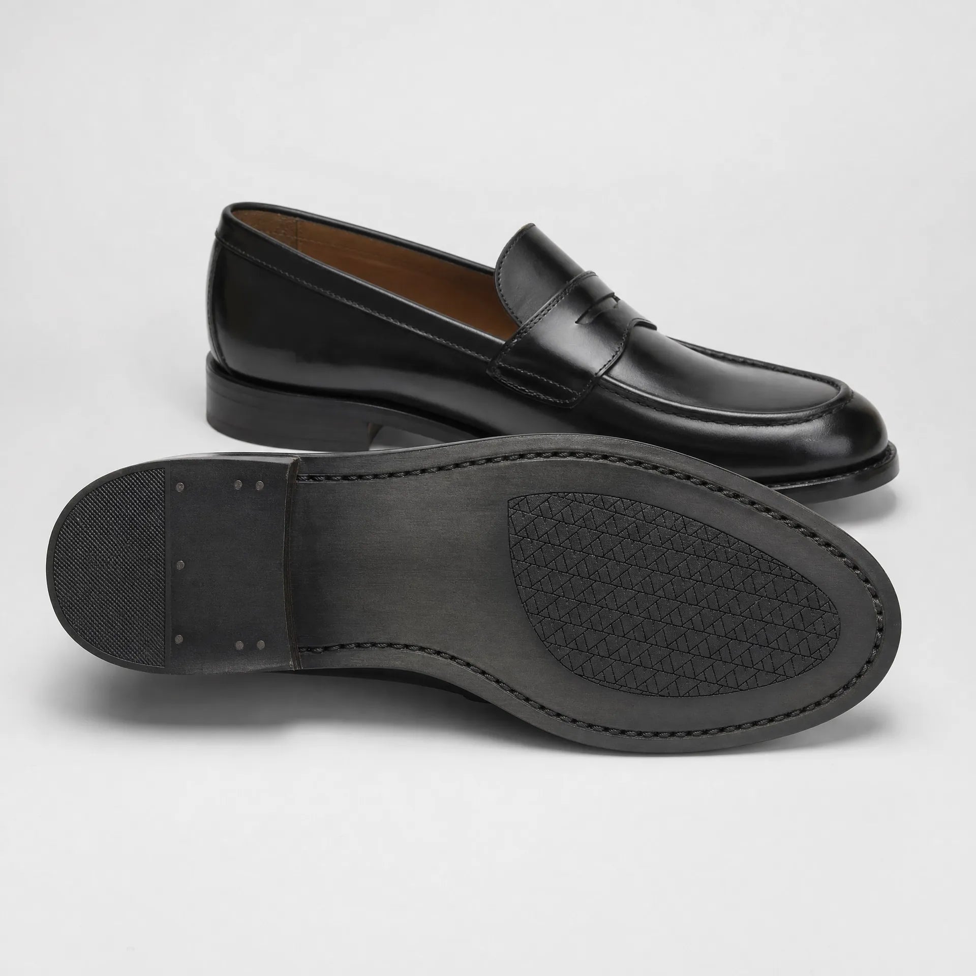 Gentry Morris Black Penny Loafers Polished Formal