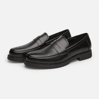 Gentry Morris Black Penny Mens Loafers Formal