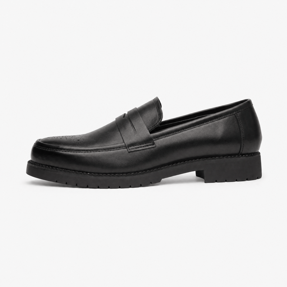 Gentry Morris Black Penny Mens Loafers Formal