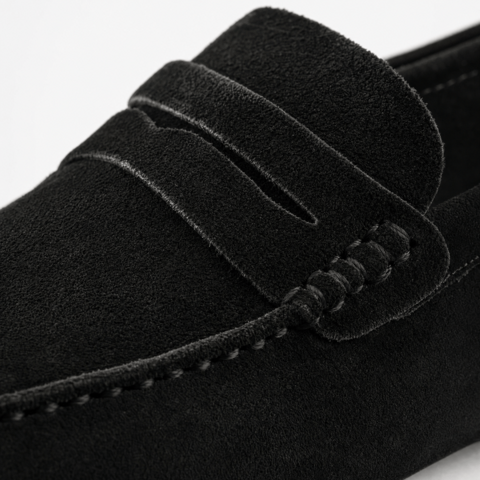 Gentry Morris Black Penny Suede Loafers