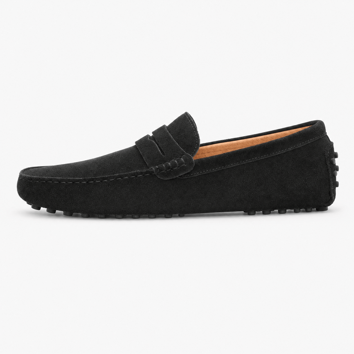 Gentry Morris Black Penny Suede Loafers