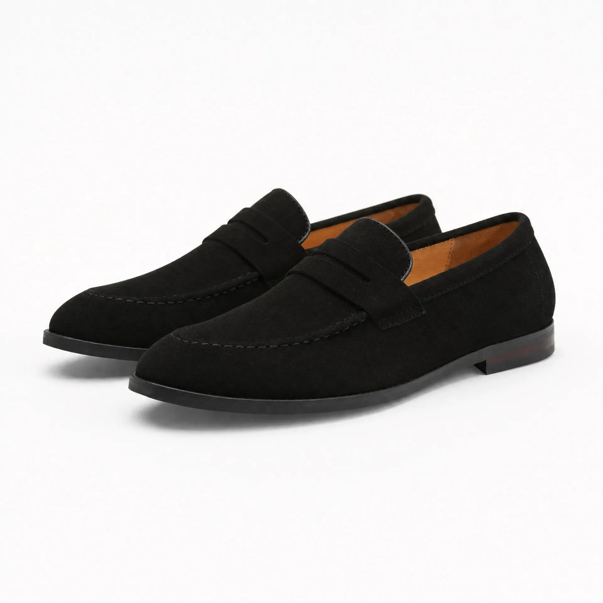 Gentry Morris Black Suede Mens Loafers Smart