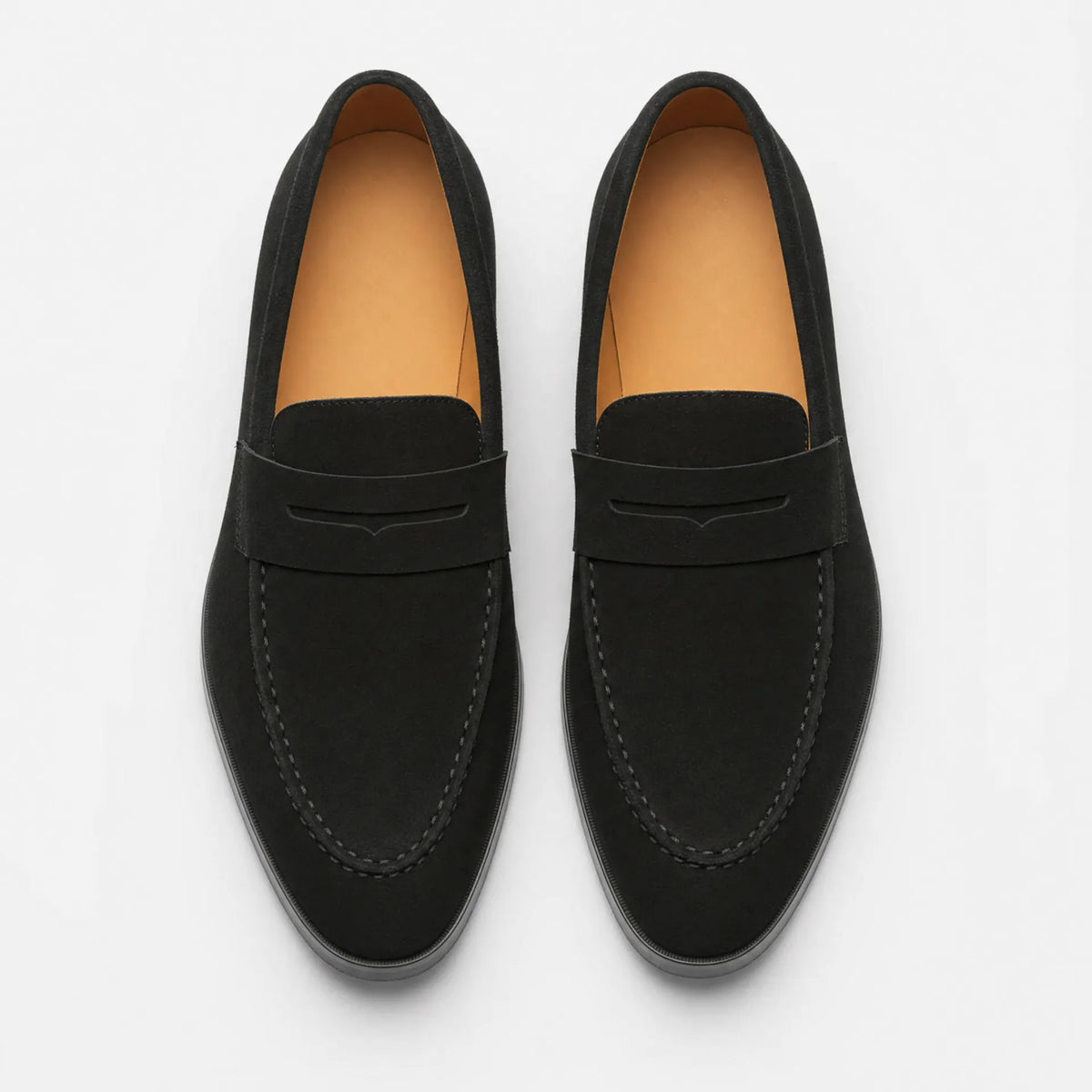 Gentry Morris Black Suede Mens Loafers Smart