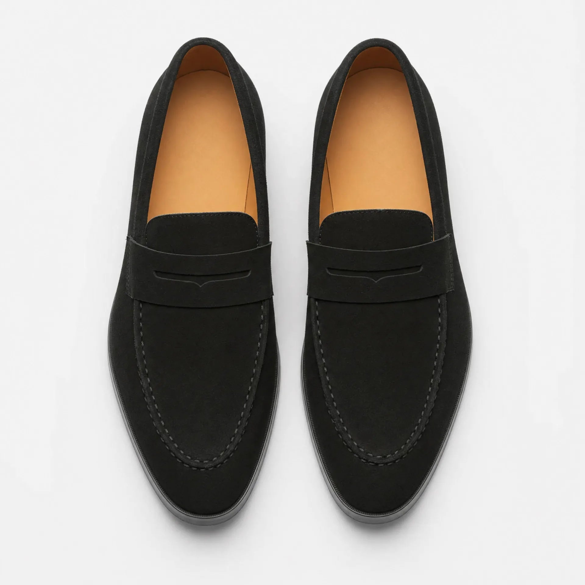 Gentry Morris Black Suede Mens Loafers Smart