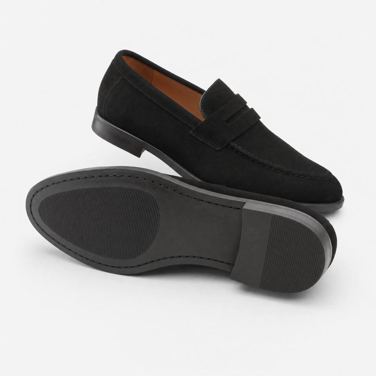 Gentry Morris Black Suede Mens Loafers Smart