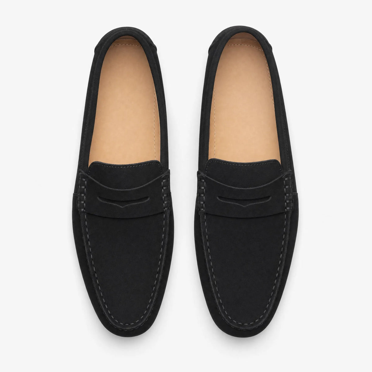 Gentry Morris Black Suede Penny Loafers Driving