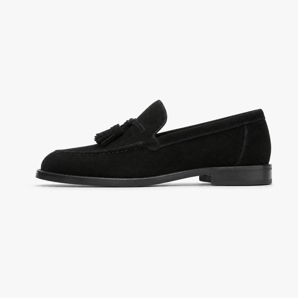 Gentry Morris Black Suede Tassel Loafers Formal