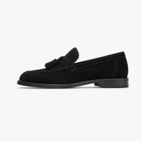 Gentry Morris Black Suede Tassel Loafers Formal