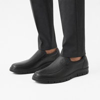 Gentry Morris Black Thick Sole Mens Loafers