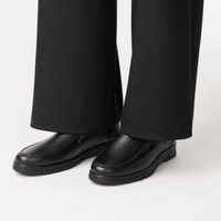 Gentry Morris Black Thick Sole Mens Loafers