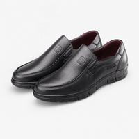 Gentry Morris Black Thick Sole Mens Loafers
