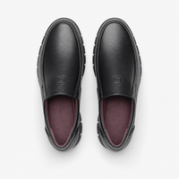 Gentry Morris Black Thick Sole Mens Loafers