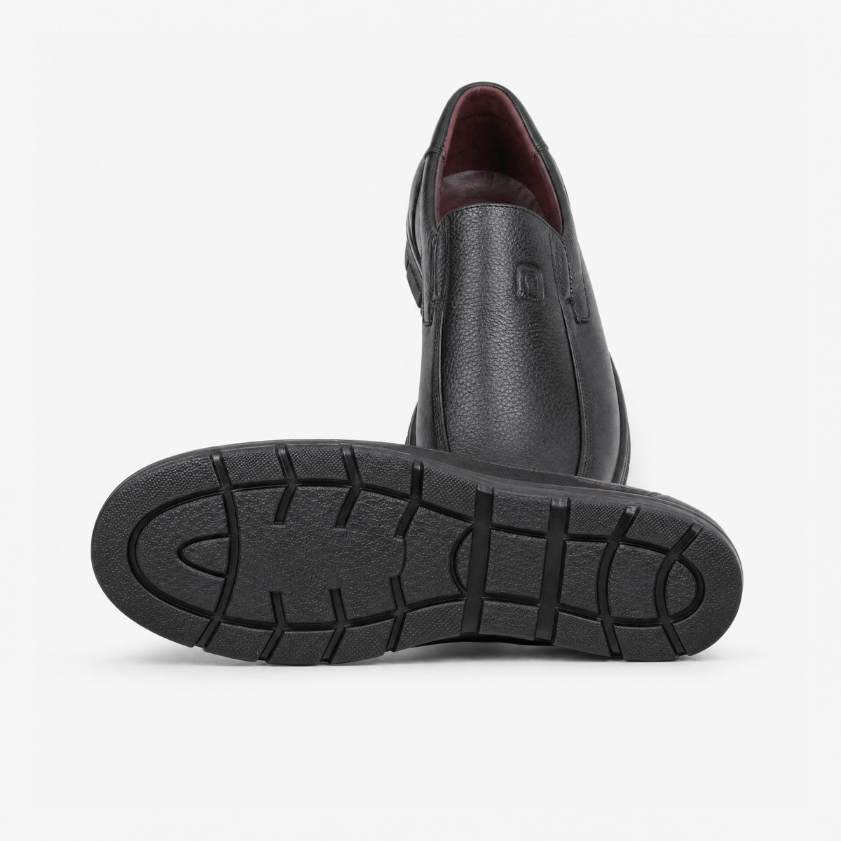 Gentry Morris Black Thick Sole Mens Loafers