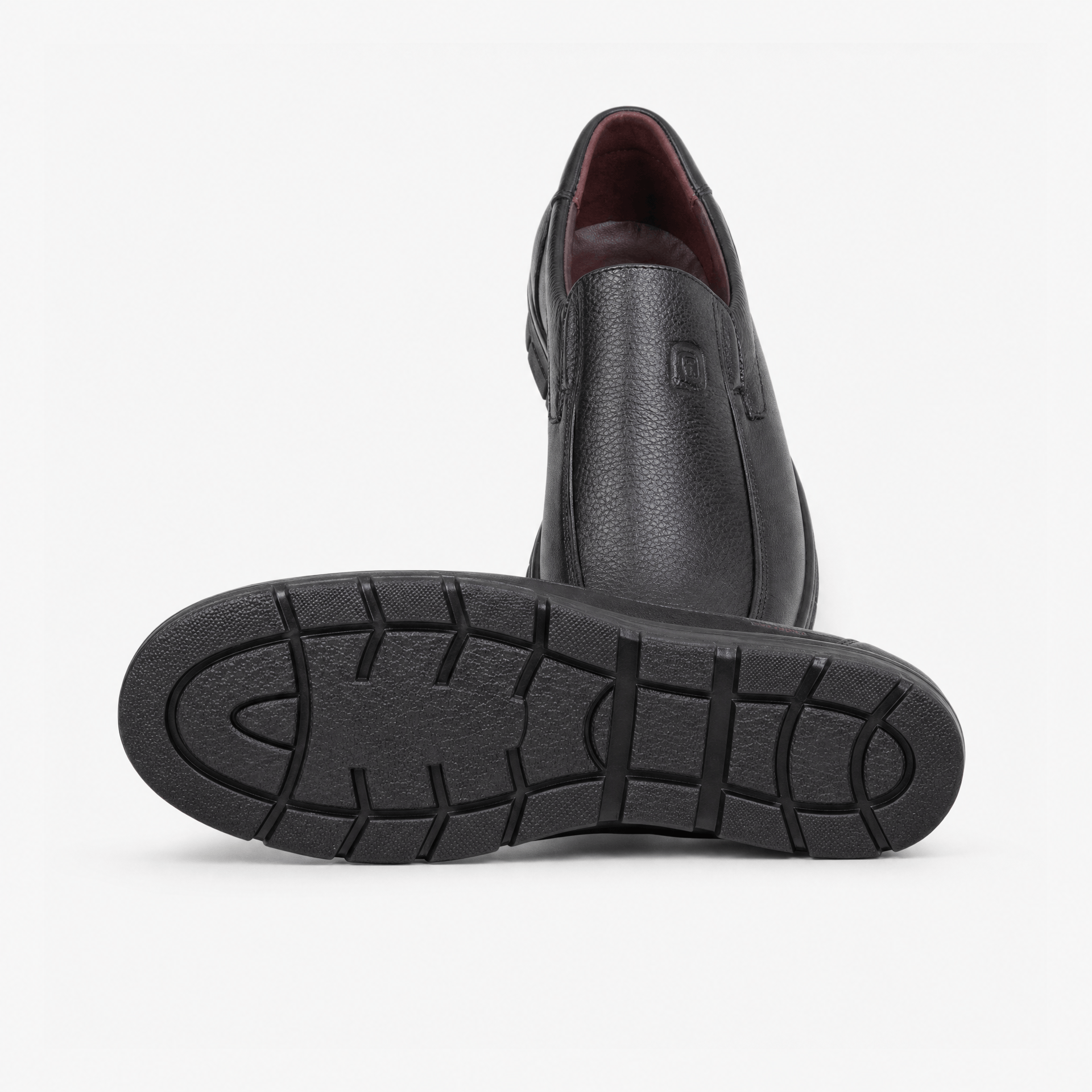 Gentry Morris Black Thick Sole Mens Loafers