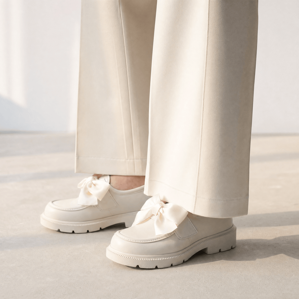 Gentry Morris Bow Detail Platform Loafers Chunky