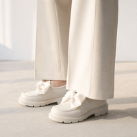 Gentry Morris Bow Detail Platform Loafers Chunky