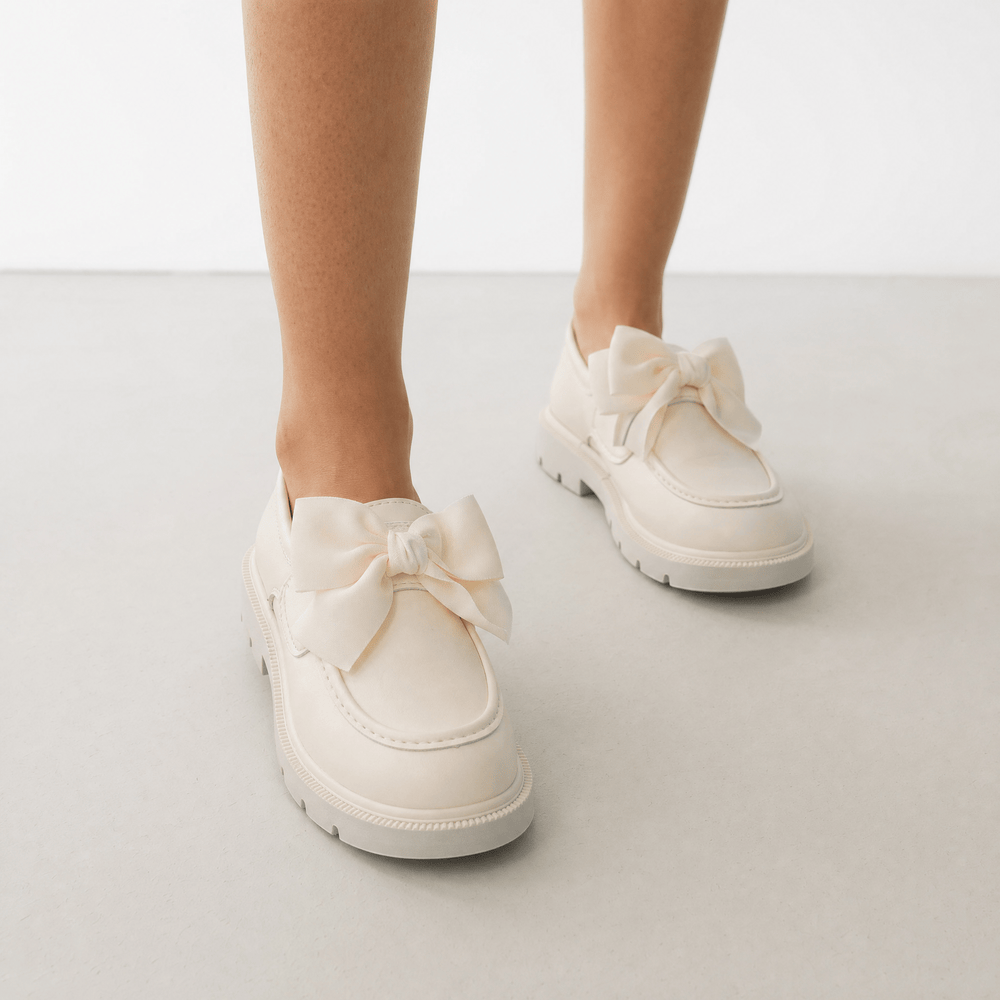 Gentry Morris Bow Detail Platform Loafers Chunky