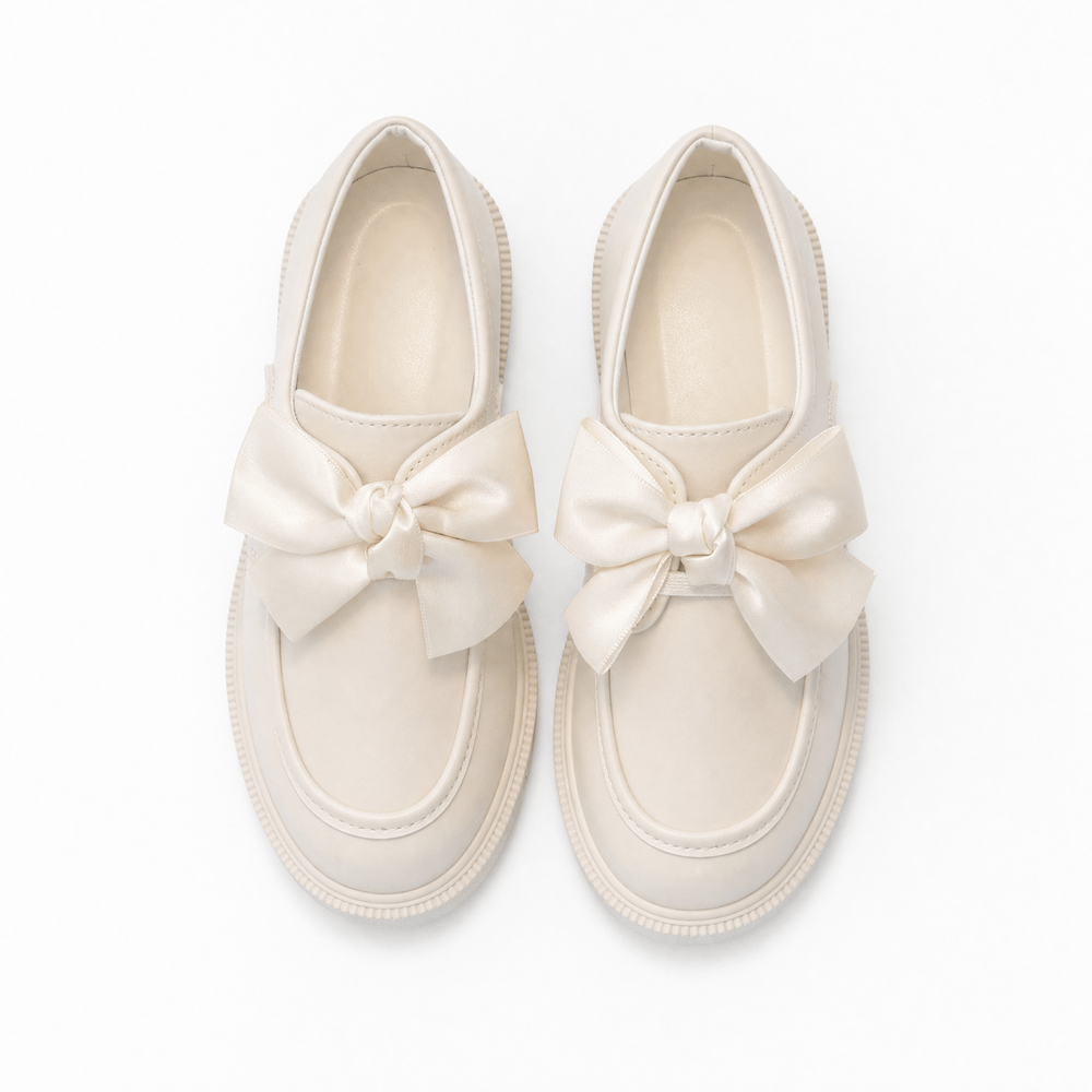 Gentry Morris Bow Detail Platform Loafers Chunky