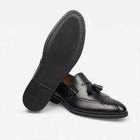 Gentry Morris Brogue Heeled Tassel Loafers Men