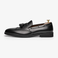 Gentry Morris Brogue Heeled Tassel Loafers Men